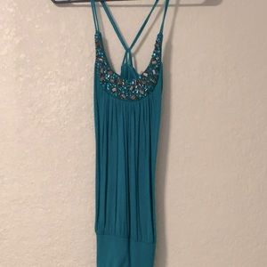 Forever 21 emerald beaded top